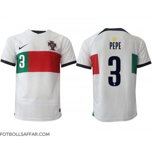 Portugal Pepe #3 Bortatröja VM 2022 Kortärmad